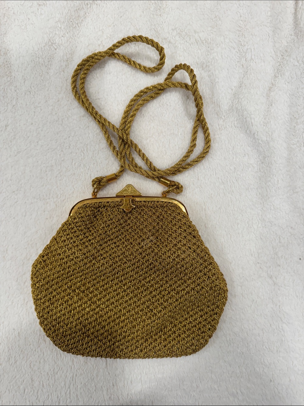 Rodo of Italy Vintage Woven Gold Evening Bag or Clutch